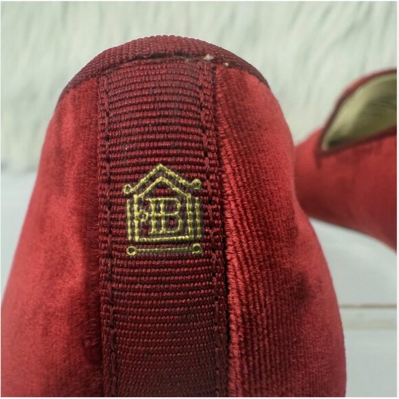 Birdies Starling Red Velvet Shearling Slipper Flats Slip On Comfort Classic Prep - Picture 7 of 16